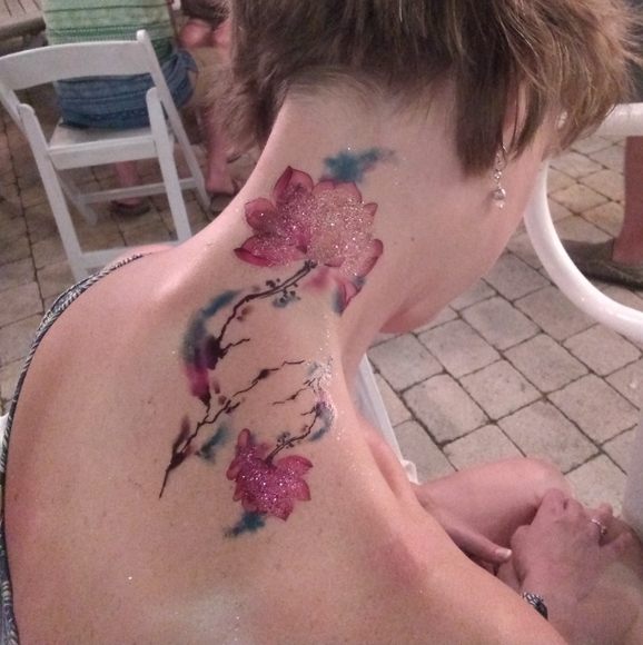 FASHION TEMPORARY FLORAL TATTOO - Picture 6 of 8